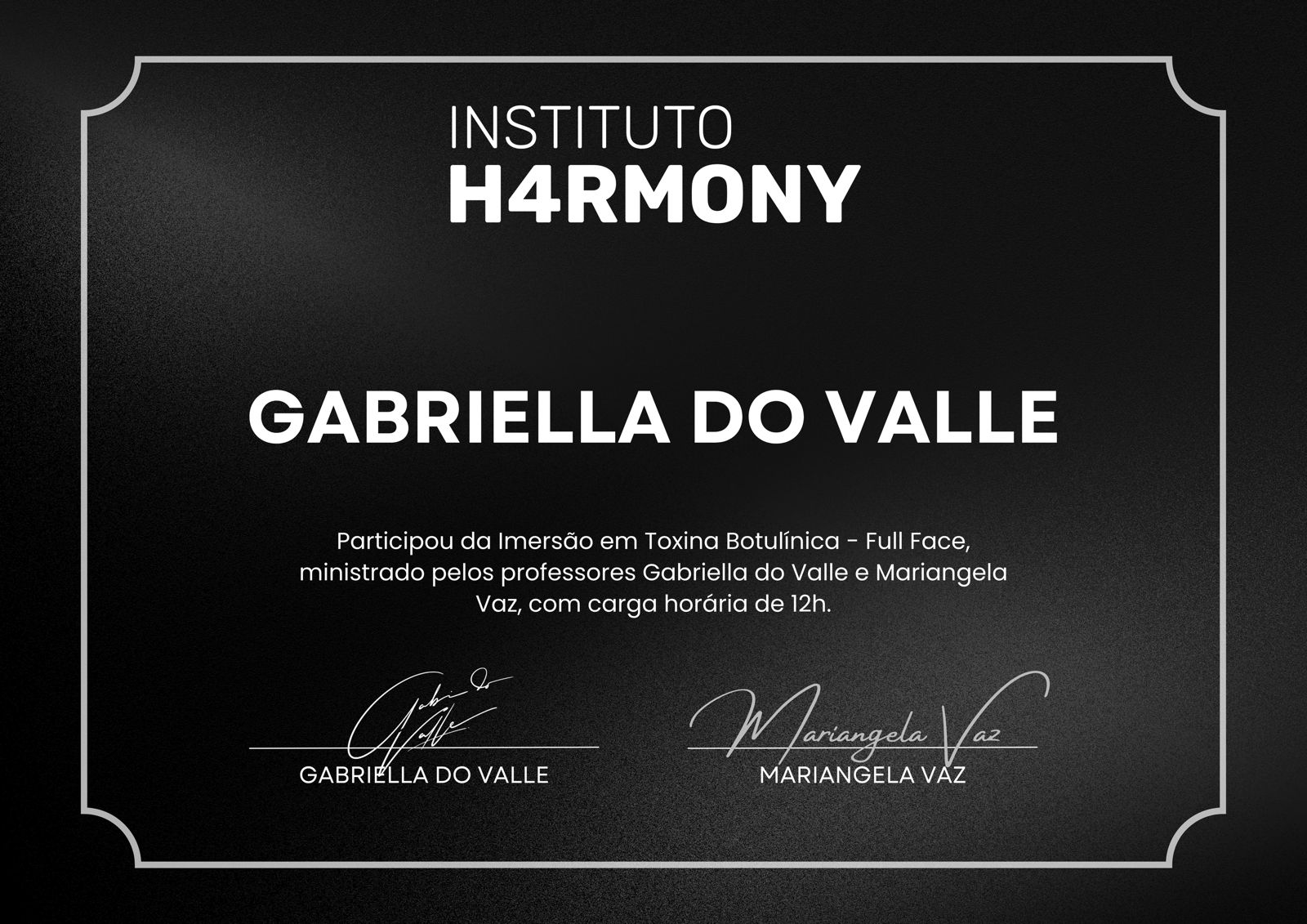 Certificado de Conclusão - Imersão em Toxina Botulínica